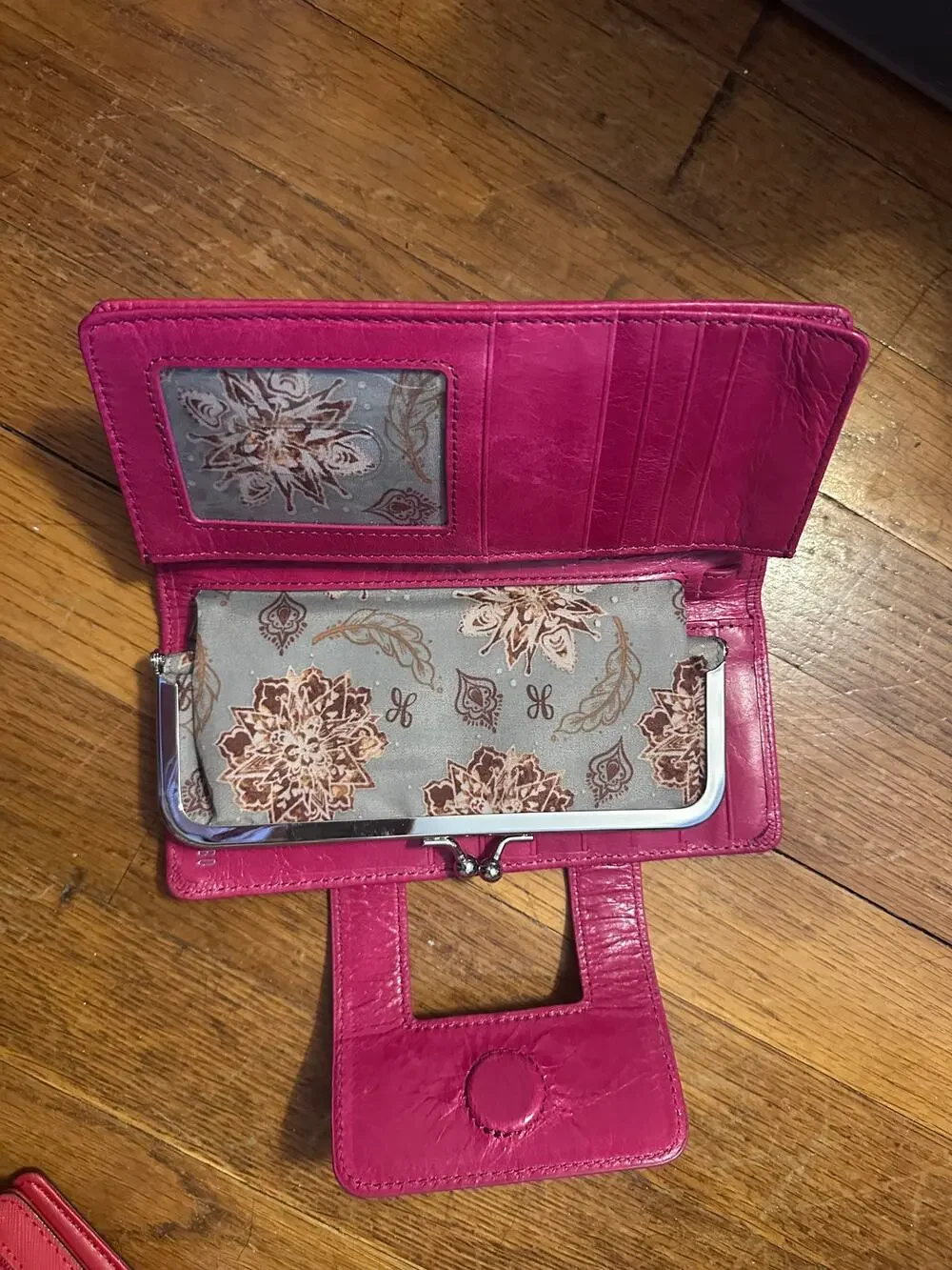 Magenta Distressed Wallet | Hobo International | OS